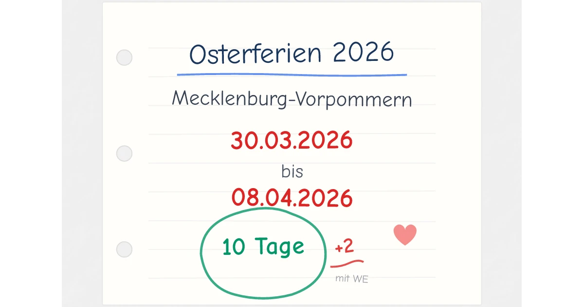  Osterferien Mecklenburg-Vorpommern 2026 Illustration 