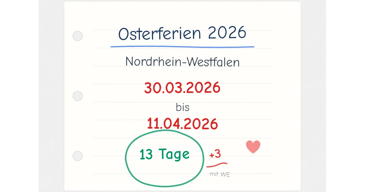  Foto zu Osterferien Nordrhein-Westfalen 2026 