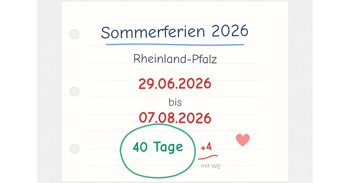 wann beginnen die sommerferien in rheinland pfalz